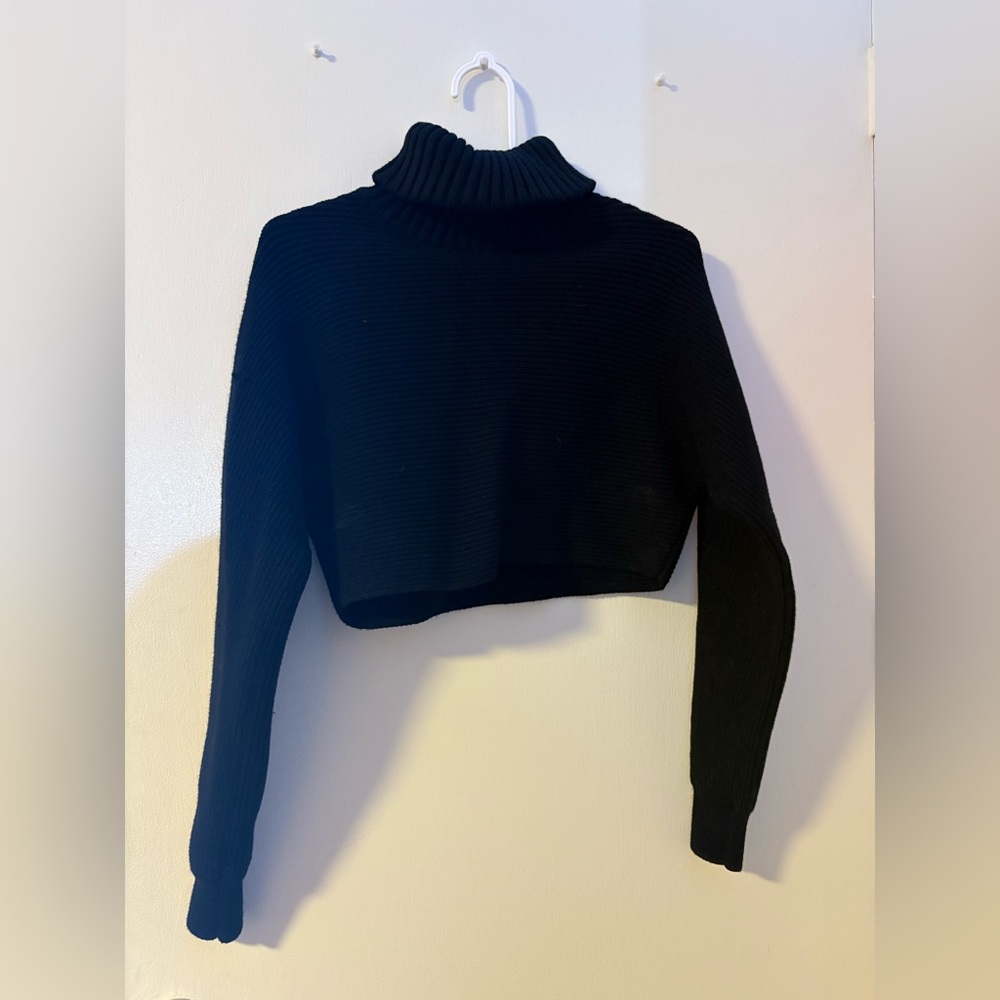 House of Harlow 1960 Black Ribbed Sweater